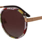 Dolce & Gabbana Elegant Round Floral Sunglasses for Women