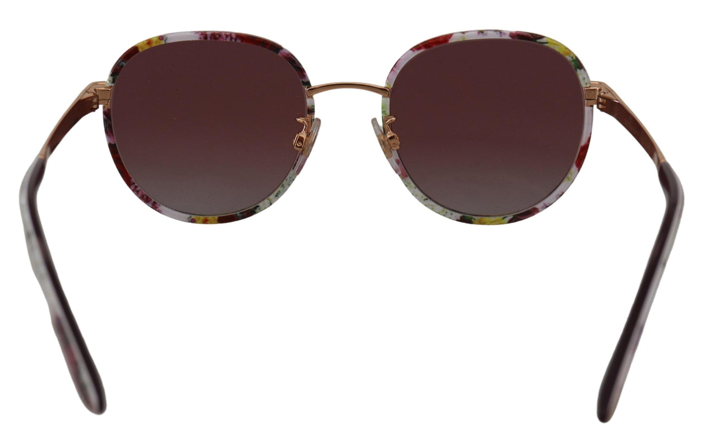 Dolce & Gabbana Elegant Round Floral Sunglasses for Women