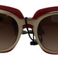 Dolce & Gabbana Elegant Red Gold-Plated Women's Sunglasses