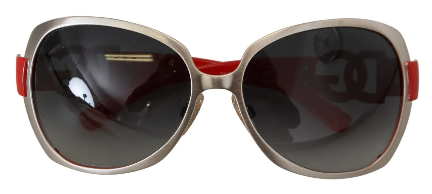 Dolce & Gabbana Elegance Redefined Silver Round Sunglasses