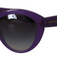 Dolce & Gabbana Chic Purple Cat-Eye Designer Sunglasses