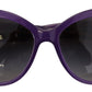 Dolce & Gabbana Chic Purple Cat-Eye Designer Sunglasses