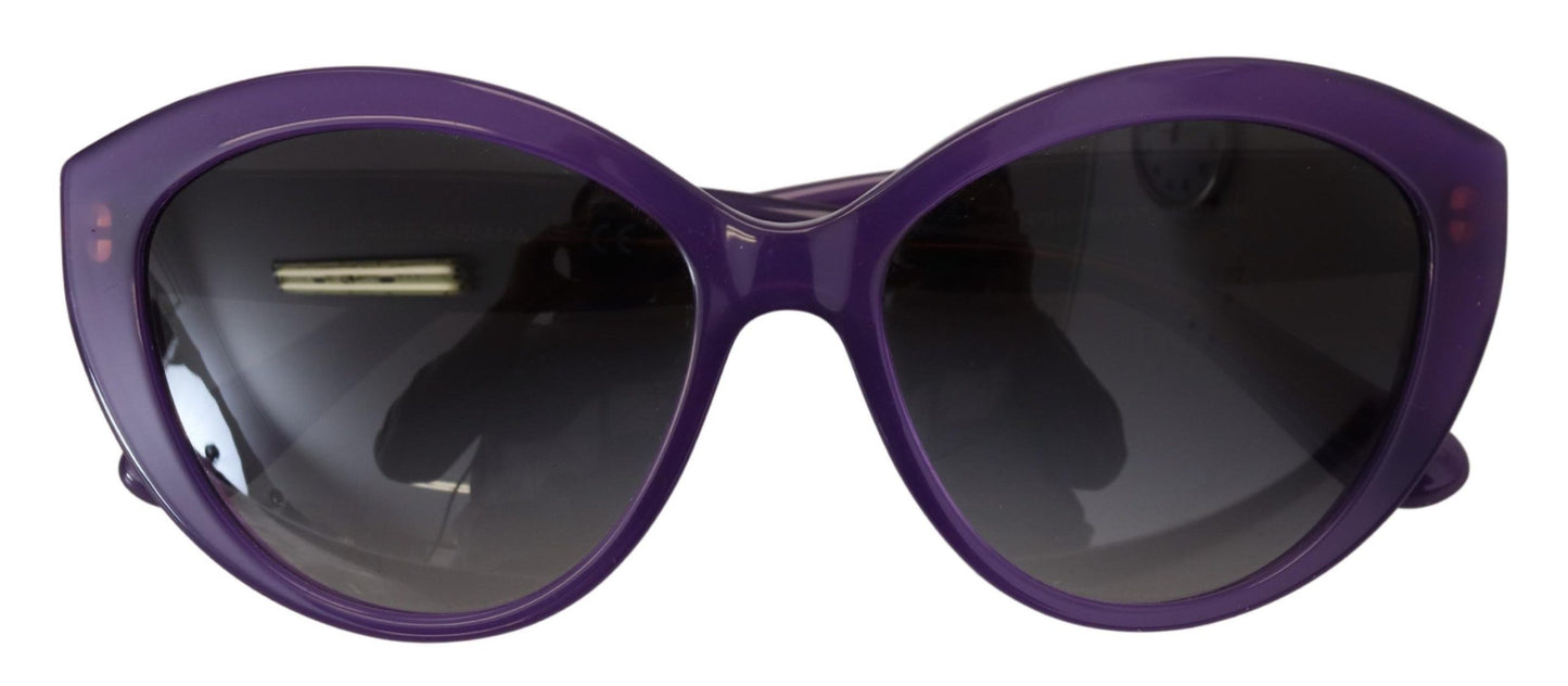 Dolce & Gabbana Chic Purple Cat-Eye Designer Sunglasses