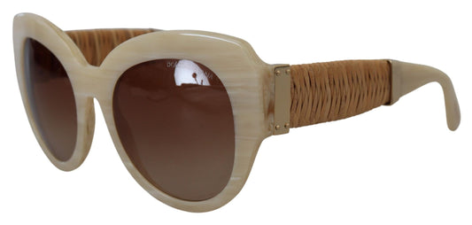 Dolce & Gabbana Chic Beige Acetate Sunglasses for Women