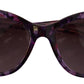 Dolce & Gabbana Elegant Purple Cat Eye Sunglasses