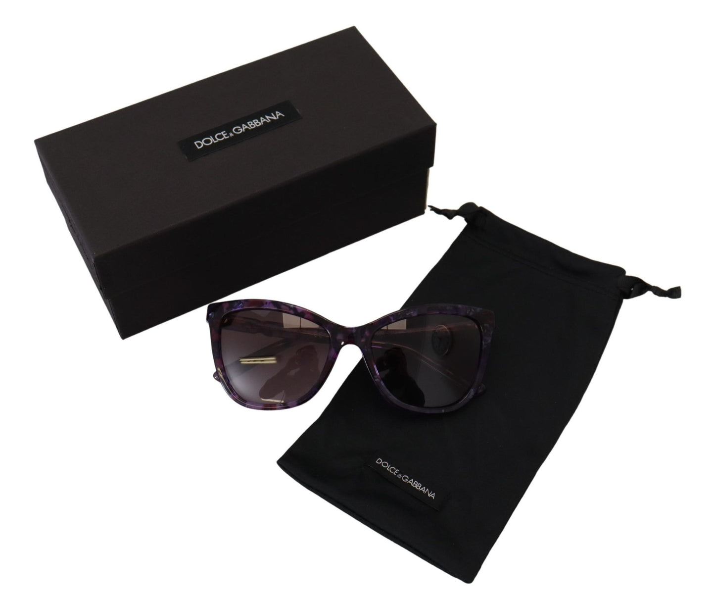 Dolce & Gabbana Elegant Purple Cat Eye Sunglasses