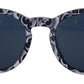 Dolce & Gabbana Majolica Blue Round Sunglasses for Women