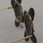 Dolce & Gabbana Chic Floral-Formed Black and Gold Sunglasses