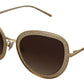 Dolce & Gabbana Elegant Lace-Patterned Gold Sunglasses