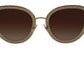 Dolce & Gabbana Elegant Lace-Patterned Gold Sunglasses