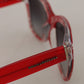 Dolce & Gabbana Chic Red Lace-Inspired Designer Sunglasses