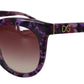 Dolce & Gabbana Chic Purple Lens Tortoiseshell Sunglasses