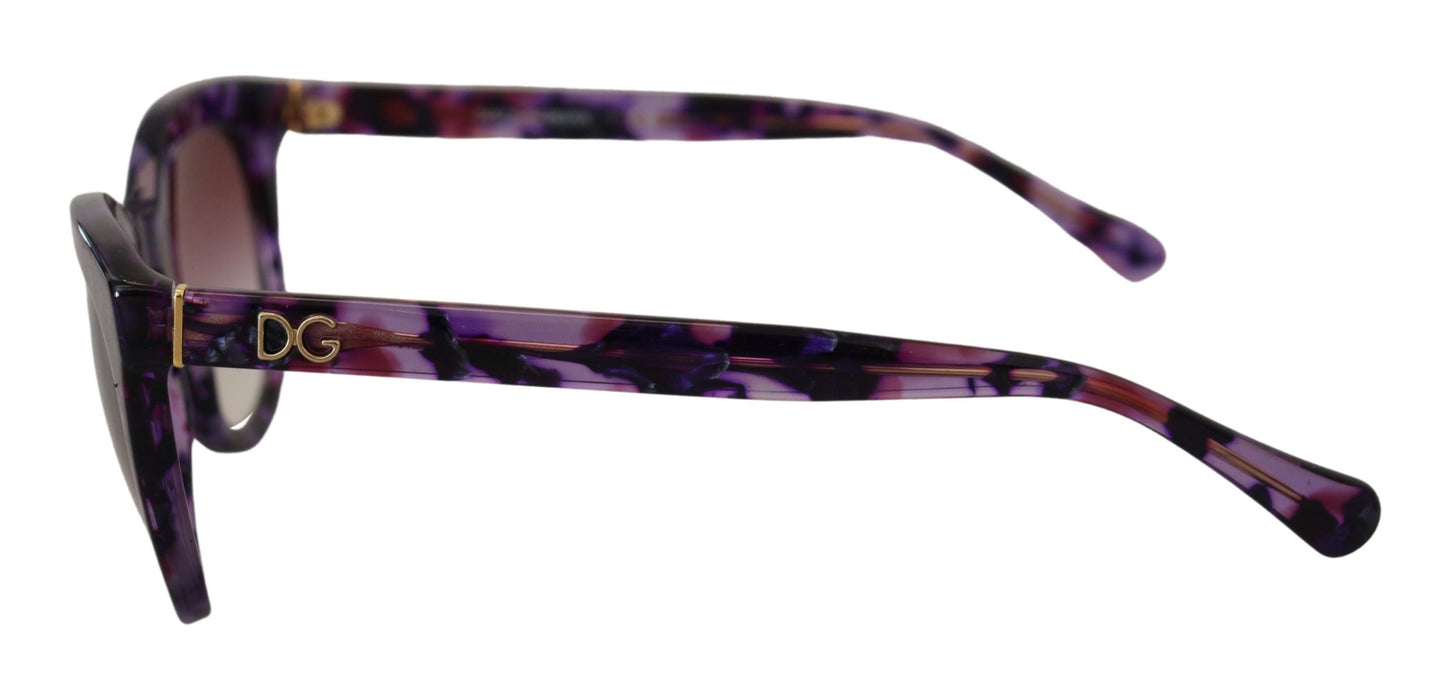 Dolce & Gabbana Chic Purple Lens Tortoiseshell Sunglasses