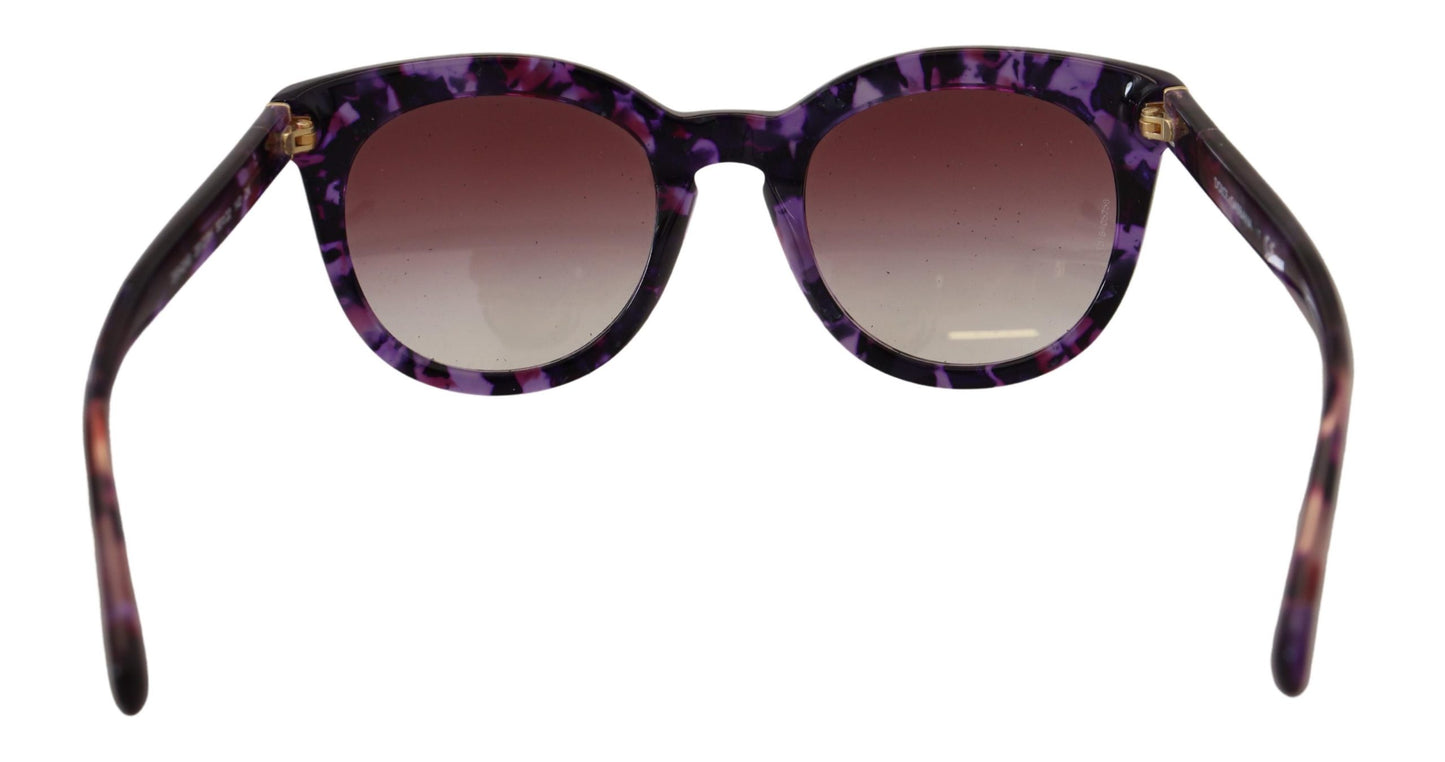 Dolce & Gabbana Chic Purple Lens Tortoiseshell Sunglasses