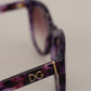 Dolce & Gabbana Chic Purple Lens Tortoiseshell Sunglasses