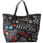 Dolce & Gabbana Elegant Multicolor Print Leather Tote Bag