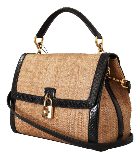 Dolce & Gabbana Exotic Python & Lambskin Shoulder Satchel