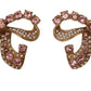 Dolce & Gabbana Elegant Gold-Toned Bow Clip Earrings