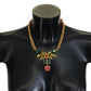 Dolce & Gabbana Elegant Gold-Tone Floral Fruit Necklace