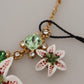 Dolce & Gabbana Golden Lily Flower Pendant Necklace