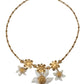 Dolce & Gabbana Golden Lily Flower Pendant Necklace