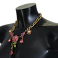 Dolce & Gabbana Elegant Floral Roses Gold-Plated Necklace