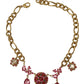 Dolce & Gabbana Elegant Floral Roses Gold-Plated Necklace