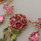 Dolce & Gabbana Elegant Floral Roses Gold-Plated Necklace