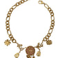 Dolce & Gabbana Elegant Floral Roses Gold-Plated Necklace