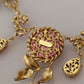 Dolce & Gabbana Elegant Floral Roses Gold-Plated Necklace