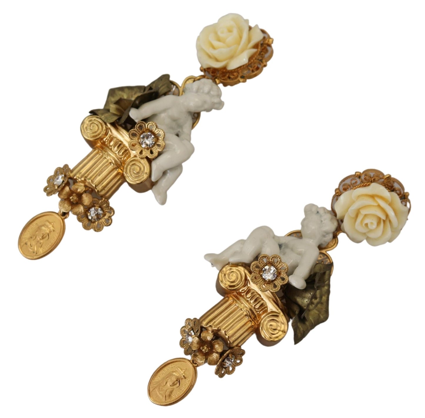 Dolce & Gabbana Elegant Cherub Clip-On Earrings