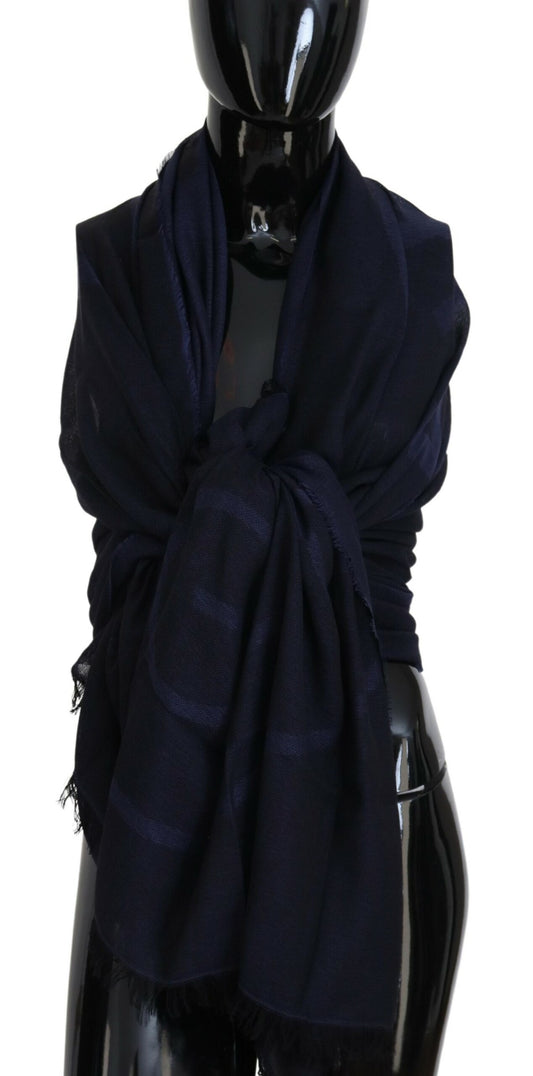 GF Ferre Elegant Fringed Wool Blend Scarf