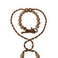 Dolce & Gabbana Golden Leopard Beaded Choker Necklace