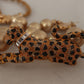 Dolce & Gabbana Golden Leopard Beaded Choker Necklace