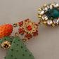 Dolce & Gabbana Elegant Floral Cactus Drop Clip-On Earrings