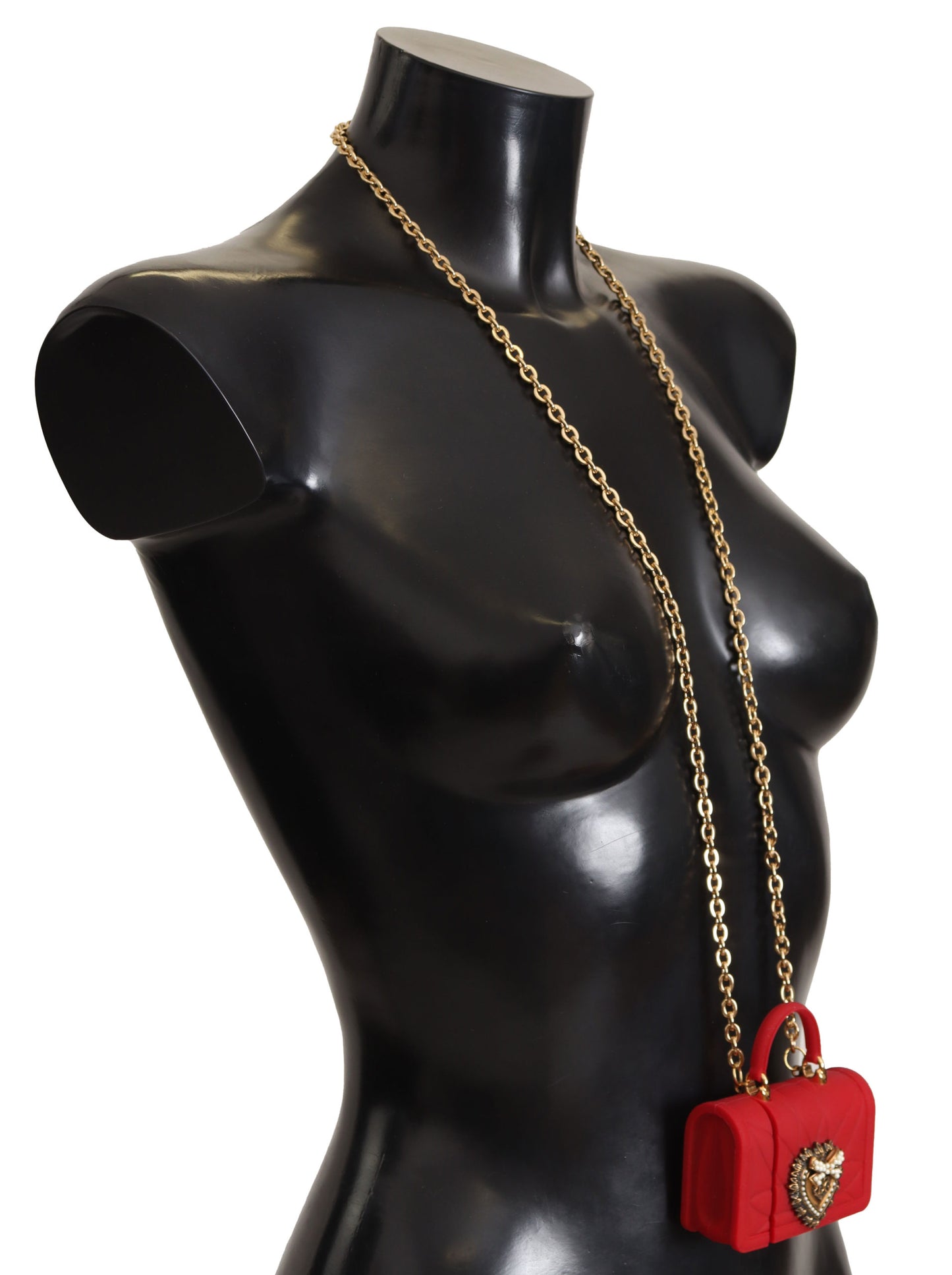 Dolce & Gabbana Gold Chain with Red Devotion Pendant