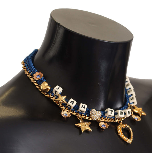 Dolce & Gabbana Elegant Charm Beaded Star Necklace