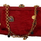 Dolce & Gabbana Elegant Red Fur VANDA Evening Clutch