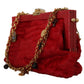 Dolce & Gabbana Elegant Red Fur VANDA Evening Clutch