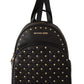 Michael Kors Chic Black Leather Backpack with Gold Accents