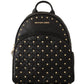 Michael Kors Chic Black Leather Backpack with Gold Accents