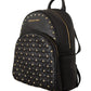 Michael Kors Chic Black Leather Backpack with Gold Accents