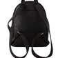 Michael Kors Chic Black Leather Backpack with Gold Accents