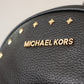 Michael Kors Chic Black Leather Backpack with Gold Accents