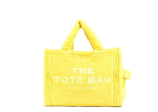 Marc Jacobs The Terry Tote Yellow Medium Soft Terry Crossbody Handbag Purse