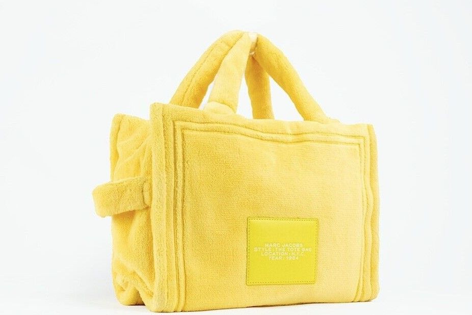 Marc Jacobs The Terry Tote Yellow Medium Soft Terry Crossbody Handbag Purse