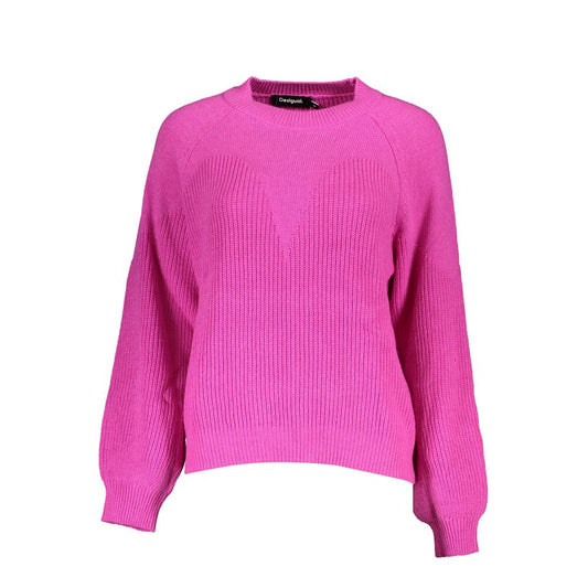 Desigual Pink Fabric Sweater