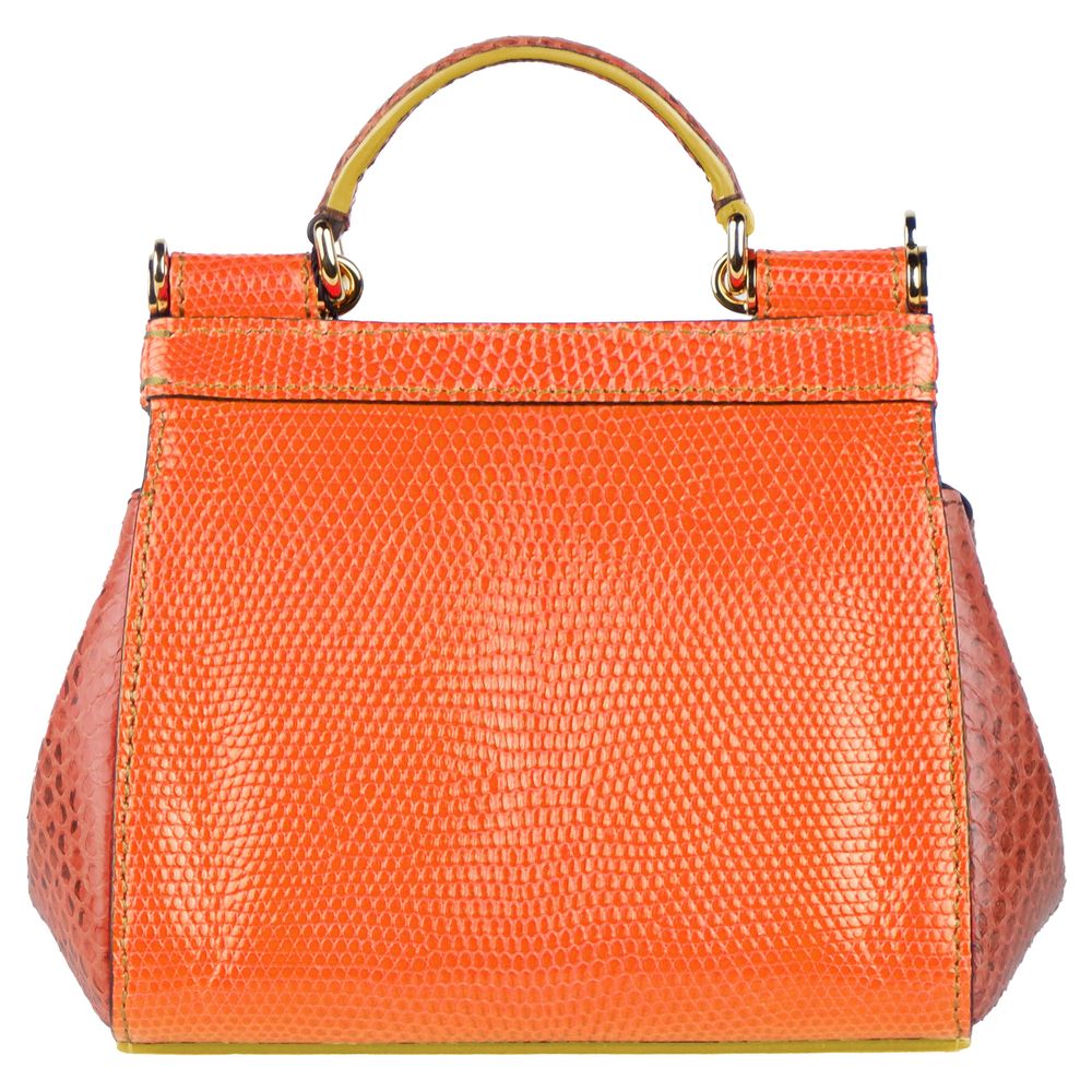 Dolce & Gabbana Multicolor Leather Di Crocodile Handbag