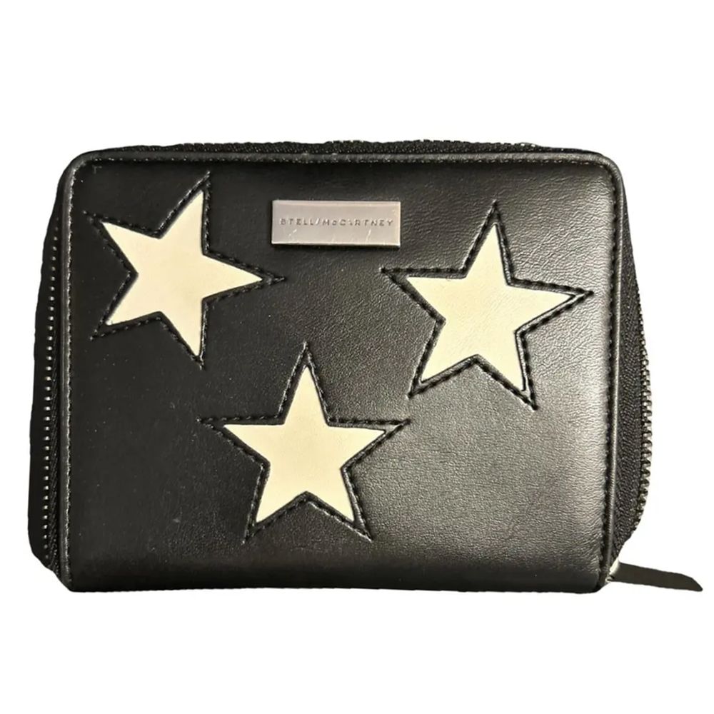 Stella McCartney Black Leather Di Calfskin Wallet