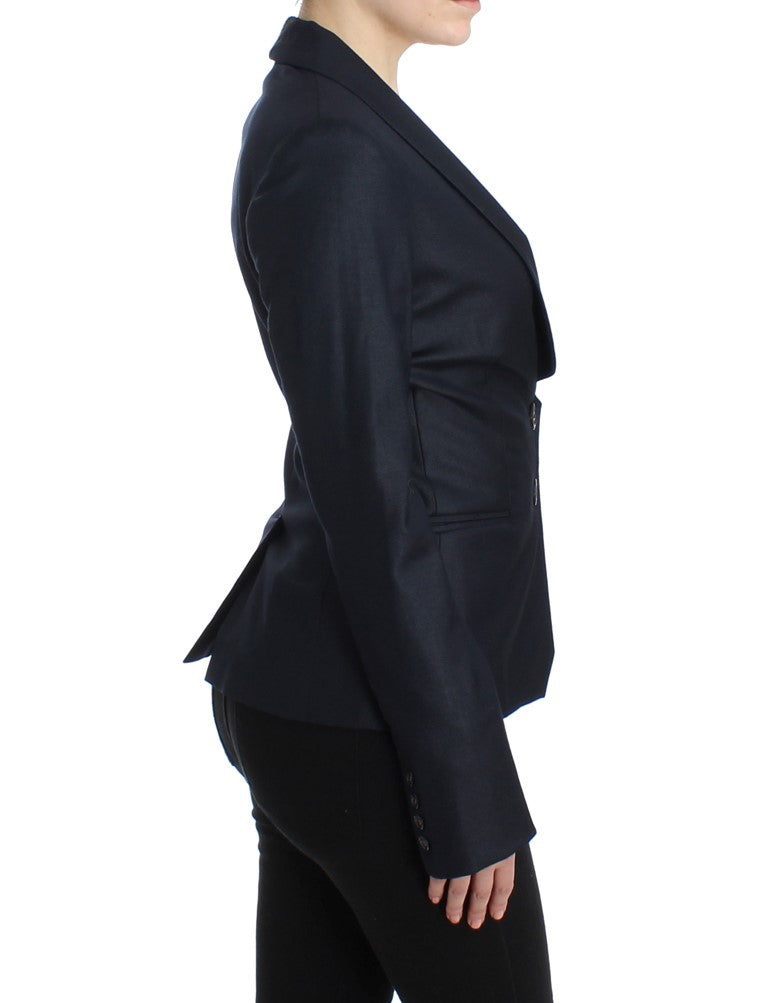 GF Ferre Black Suit Lapel Collar Blazer Jacket